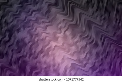 Dark Pink vector background with bent ribbons. Glitter abstract illustration with wry lines. A completely new template for your business design.