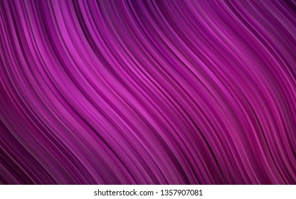 Dark Pink vector background with bent ribbons. An elegant bright illustration with gradient. The best blurred design for your business.