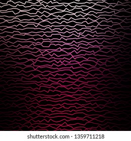 Dark Pink vector background with bent lines. Colorful illustration in abstract style with bent lines. Best design for your ad, poster, banner.