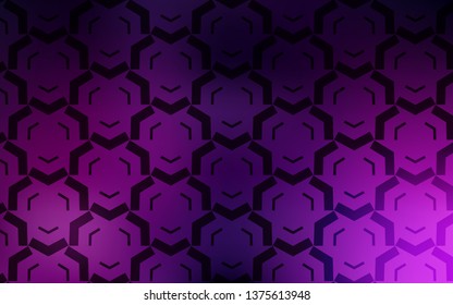 Dark Pink vector background with bent lines. A circumflex abstract illustration with gradient. Brand new design for your ads, poster, banner.