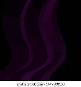 Dark Pink vector background with bent lines. Colorful abstract illustration with gradient curves. Pattern for commercials, ads.