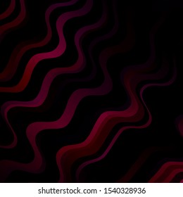 Dark Pink vector background with bent lines. Abstract gradient illustration with wry lines. Pattern for booklets, leaflets.
