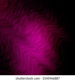 Dark Pink vector background with bent lines. Colorful illustration in abstract style with bent lines. Design for your business promotion.