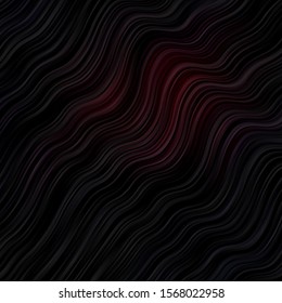 Dark Pink vector background with bent lines. Colorful illustration with curved lines. Pattern for commercials, ads.