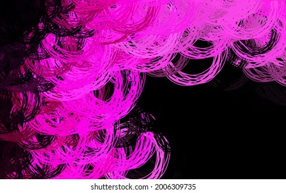 Dark Pink vector background with bent lines. Colorful illustration in abstract style with gradient. Brand new design for your ad.