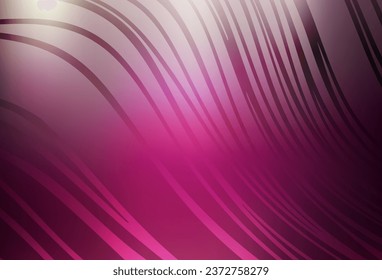 Dark Pink vector background with bent lines. Smart illustration in abstract style with gradient lines.  Pattern for your business design.