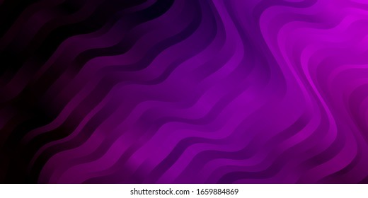 Fondo vectorial rosa oscuro con arcos. Muestra brillante con líneas plegadas y formas coloridas. Plantilla para teléfonos móviles.