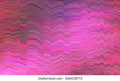 Dark Pink vector background with bubble shapes. Glitter abstract illustration with wry lines. A completely new template for your business design.