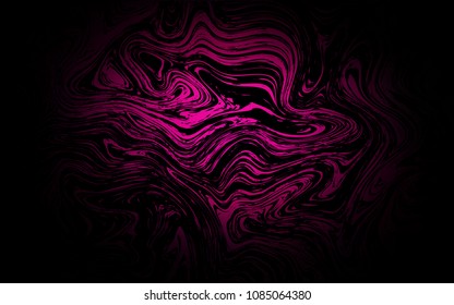 Dark Pink vector background with bubble shapes. Modern gradient abstract illustration with bandy lines. Pattern for your business design.