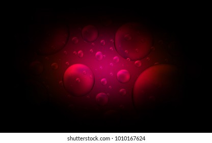 Dark Pink vector background with bubbles. Abstract illustration with colored bubbles in nature style. Completely new template for your brand book.