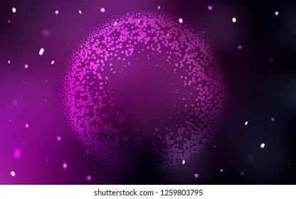 Dark Pink vector background with bubbles. Blurred bubbles on abstract background with colorful gradient. Pattern for beautiful websites.