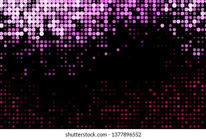 Dark Pink vector background with bubbles. Abstract illustration with colored bubbles in nature style. Design for posters, banners.
