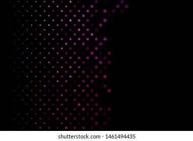 Dark Pink vector background with bubbles. Glitter abstract illustration with blurred drops of rain. Template for your brand book.