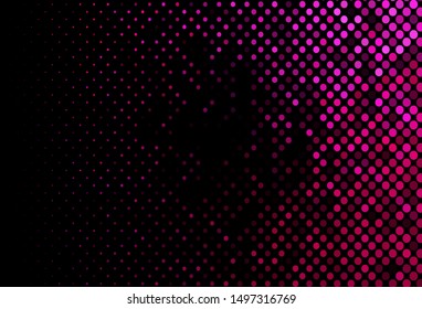 Dark Pink vector background with bubbles. Blurred decorative design in abstract style with bubbles. Completely new template for your brand book.