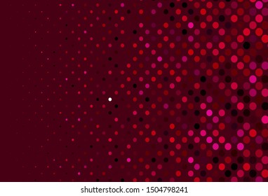 Dark Pink vector background with bubbles. Glitter abstract illustration with blurred drops of rain. Completely new template for your brand book.