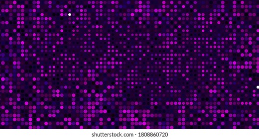 Dark Pink vector background with bubbles. Modern abstract illustration with colorful circle shapes. Pattern for business ads.