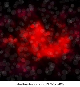 Dark Pink vector background with circles. Abstract colorful disks on simple gradient background. Pattern for business ads.