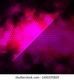 Dark Pink vector background with circles. Abstract decorative design in gradient style with bubbles. Pattern for wallpapers, curtains.