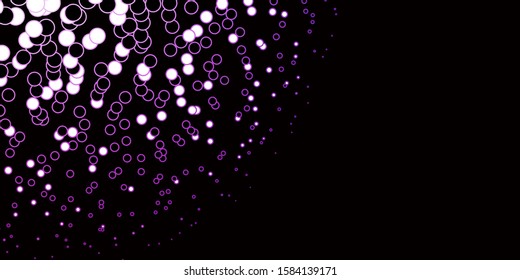 Dark Pink vector background with circles. Glitter abstract illustration with colorful drops. Pattern for websites, landing pages.