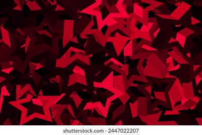 Dunkelrosa Vektorgrafik Hintergrund mit farbigen Sternen. Dekorative leuchtende Illustration mit Sternen auf abstrakter Vorlage. Intelligentes Design für Ihre Geschäftswerbung.