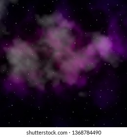 Dark Pink vector background with colorful stars. Blur decorative design in simple style with stars. Best design for your ad, poster, banner.