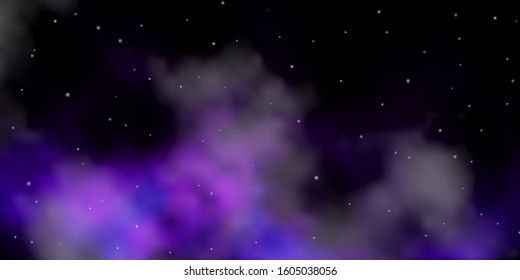 Dark Pink vector background with colorful stars. Blur decorative design in simple style with stars. Theme for cell phones.