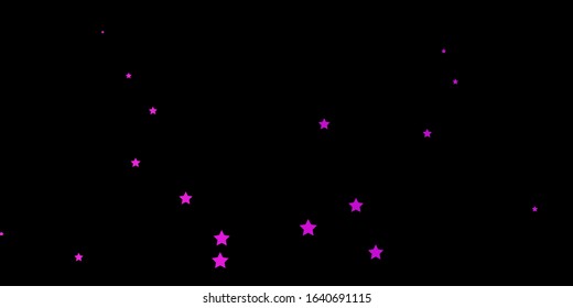 Dark Pink vector background with colorful stars. Colorful illustration with abstract gradient stars. Pattern for wrapping gifts.