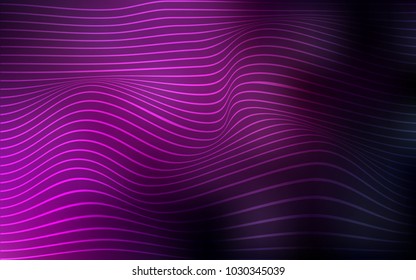 Dark Pink vector background with curved lines. A vague circumflex abstract illustration with gradient. The completely new template for your brand book.