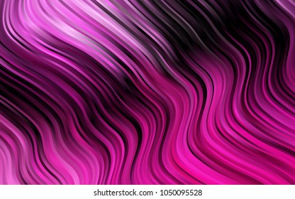 Dark Pink vector background with curved circles. A vague circumflex abstract illustration with gradient. New composition for your brand book.