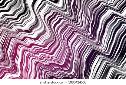 Dark Pink vector background with curved circles. Shining crooked illustration in marble style. The template for cell phone backgrounds.