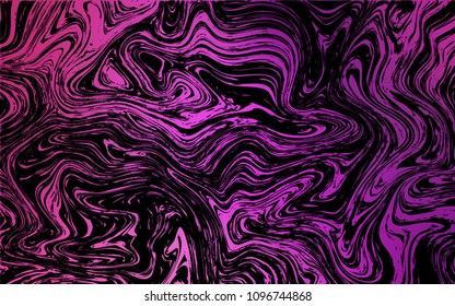 Dark Pink vector background with curved circles. Modern gradient abstract illustration with bandy lines. New composition for your brand book.