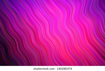 Dark Pink vector background with curved circles. Creative illustration in halftone marble style with gradient. Brand new design for your ads, poster, banner.