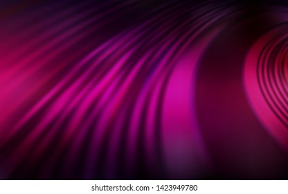 Dark Pink vector background with curved lines. Creative illustration in halftone style with gradient. Elegant pattern for a brand book.