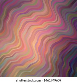 Dark Pink vector background with curved lines. Illustration in abstract style with gradient curved.  Pattern for commercials, ads.