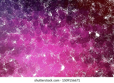 Dark Pink vector background with curved lines. Colorful abstract illustration with gradient lines. A completely new design for your business.