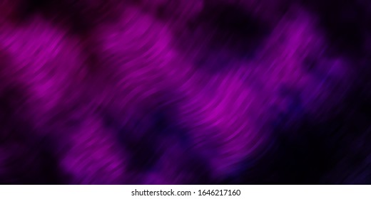 Dark Pink vector background with curved lines. Abstract gradient illustration with wry lines. Best design for your ad, poster, banner.