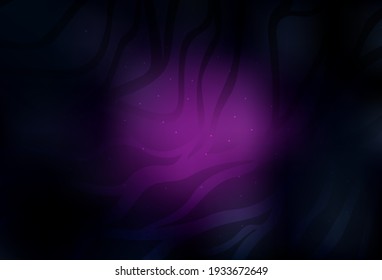 Dark Pink vector background with curved lines. Creative illustration in halftone style with gradient. Business design for posters, banners.