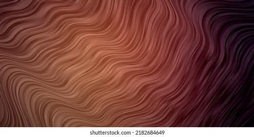 Dark Pink vector background with curved lines. Gradient illustration in simple style with bows. Template for cellphones.