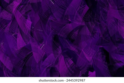 Dark Pink vector background with curved lines. Brand new colorful illustration in curved style. Brand new design for your ad.