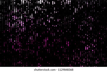 Dark Pink vector  background with dots. Illustration with set of shining colorful abstract circles. Pattern can be used as texture of water, rain drops.