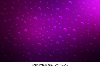 Dark Pink vector background with dots. Blurred decorative design in abstract style with bubbles. New design for ad, poster, banner of your website.