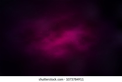 Dark Pink vector background with galaxy stars. Space stars on blurred abstract background with gradient. Smart design for your business advert.