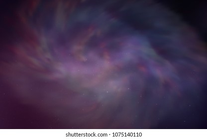 Dark Pink vector background with galaxy stars. Space stars on blurred abstract background with gradient. Best design for your ad, poster, banner.