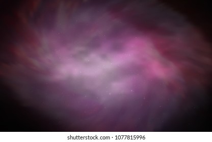 Dark Pink vector background with galaxy stars. Blurred decorative design in simple style with galaxy stars. Pattern for astronomy websites.