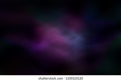 Dark Pink vector background with galaxy stars. Shining illustration with sky stars on abstract template. Pattern for astronomy websites.