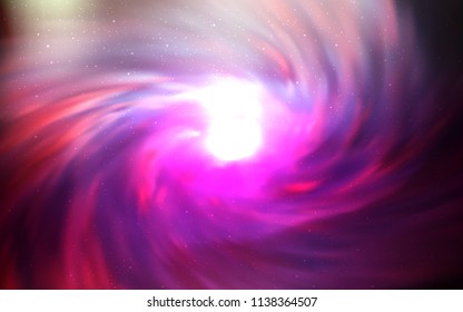 Dark Pink vector background with galaxy stars. Modern abstract illustration with Big Dipper stars. Pattern for astronomy websites.