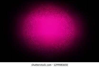 Dark Pink vector background with galaxy stars. Glitter abstract illustration with colorful cosmic stars. Pattern for astrology websites.