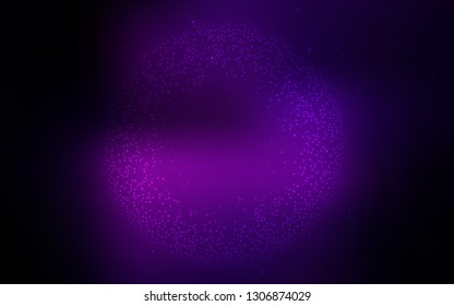 Dark Pink vector background with galaxy stars. Glitter abstract illustration with colorful cosmic stars. Template for cosmic backgrounds.