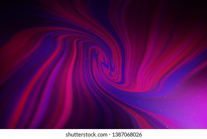 Dark Pink vector background with galaxy stars. Shining colored illustration with bright astronomical stars. Best design for your ad, poster, banner.