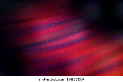 Dark Pink vector background with galaxy stars. Shining illustration with sky stars on abstract template. Pattern for futuristic ad, booklets.